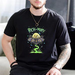 Rick And Morty Outer-space Ufo Planet Spaceship Dumping Galaxy T-shirt